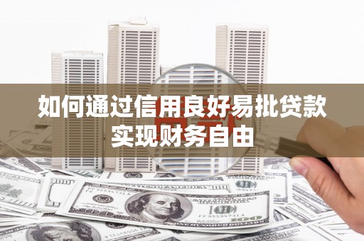 子长如何通过信用良好易批贷款实现财务自由