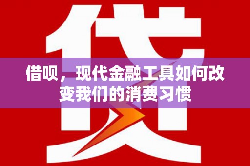 子长借呗，现代金融工具如何改变我们的消费习惯