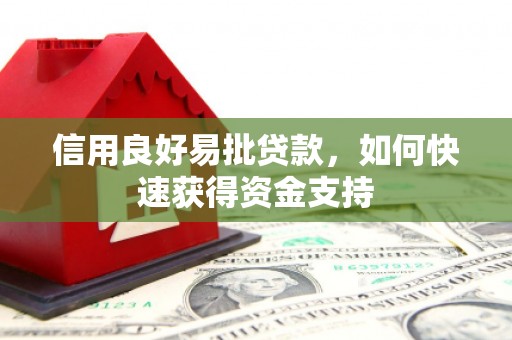 子长信用良好易批贷款，如何快速获得资金支持