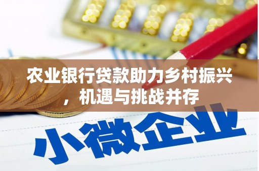 子长农业银行贷款助力乡村振兴，机遇与挑战并存