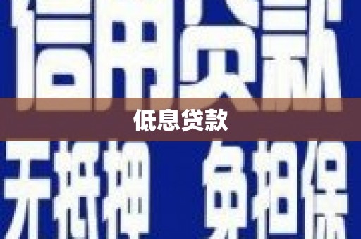 子长低息贷款
